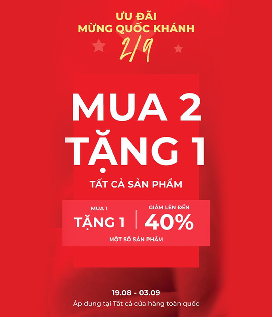 Yves Rocher mua 2 tặng 1 tất cả sản phẩm